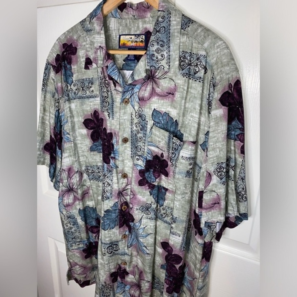 Vintage Havana Jacks Cafe Men’s Tropical Hawaiian Print Aloha Shirt, Date Night
